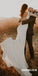Simple Long Sleeve Backless Mermaid Beaded Wedding Dresses, FC1906