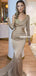 Stunning Mermiad One-Shoulder Long Sleeve Jersey Prom Dresses, FC6474