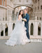 Charming Beaded Top Wedding Dress, A-Line Organza Backless Wedding Dress, KX786