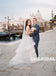 Charming Beaded Top Wedding Dress, A-Line Organza Backless Wedding Dress, KX786