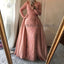 Long Sleeve Tulle Prom Dress, Soft Satin Beaded Prom Dress, Charming Prom Dress, KX105