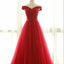 Long Prom Dresses, Sexy Prom Dresses, Off Shoulder Party Prom Dresses, Tulle Red Prom Dresses, Popular Prom Dresses,Prom Dresses Online, LB0106