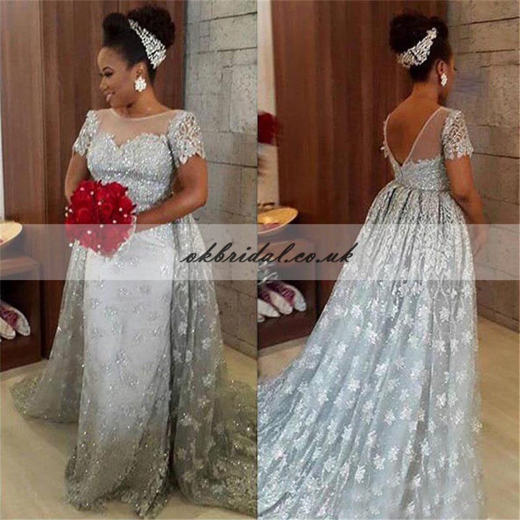 Elegant Lace Halter Backless Mermaid Long Wedding Dresses, FC5863