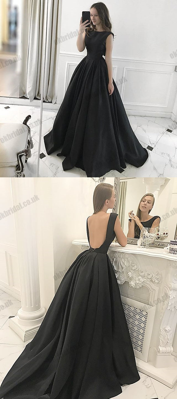 Janevini Elegant Black Ball Gown Prom Dress For Plus Size Woman Long Beaded  Satin Evening Gown Lace-up Back Formal Gala Dresses - Prom Dresses -  AliExpress