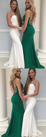 New Arrival Backless Prom Dress, Charming Beaded Mermaid Prom Dress, KX162