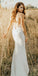 Newest Lace Mermaid Backless Spaghetti Straps Long Wedding Dresses, FC1694