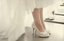 Fashion Fish Toe Ivory Lace High Heels Wedding Bridal Shoes, S013