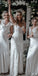 Elegant Lace Staps Backless Sheath Floor-Length Wedding Dresses, FC1736