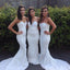 Beautiful White Sweet Heart Mermaid Sexy Inexpensive Wedding Party Guest Bridesmaid Dresses, WG176