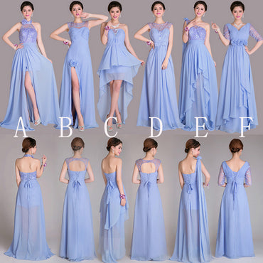 Cheap Simple Formal Chiffon One Shoulder Floor-Length A Line Maxi Bridesmaid Dresses, WG136