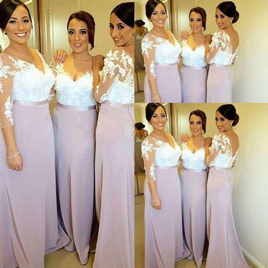 Lavender Bridesmaid Dresses V-Neck Spaghetti Sleeveless Side Slit Silk  Satin Pleated Wedding Bridesmaid Gowns With Lace Up Back - AliExpress