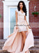 Detachable V-Neck Lace Prom Dress, Charming Cap Sleeve Prom Dress, KX193