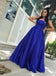 Gorgeous Royal Blue Simple Prom Dress, Sexy Backless Satin A-Line Prom Dress, KX199