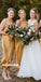 Simple Tea-Length Sleeveless Silk Elastic Satin A-line Bridesmaid Dress, FC2007