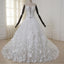 Luxury Soft Tulle Hand Made Sweetheart Sequin Rhinestone backless Wedding Dresses with Long Train,220058