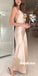 Designed Sheath Halter Silk Elastic Satin Backless Bridesmaid Dress, FC2247