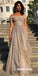 Sparkly Designed A-Line Sequin Backless Off Shoulder Prom Dresses, FC2252