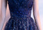 Satin Chiffon Prom Dresses, Side Split Prom Dresses, Deep V-Neck A-Line Prom Dresses, LB0632