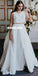 Charming Two Pieces A-Line Sleeveless Slit Inexpensive Wedding Dresses, FC2584