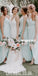 Spaghetti Straps High-Low Sleeveless Open-Back V-neck Bridesmaid Dress, FC2709