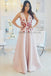 V-Neck Prom Dress, Satin Prom Dress, A-Line Prom Dress, Sleeveless Prom Dress, Open-Back Prom Dress, KX28