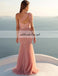 One Shoulder Tulle Prom Dress, Beaded Prom Dress, Mermaid Prom Dress, KX328