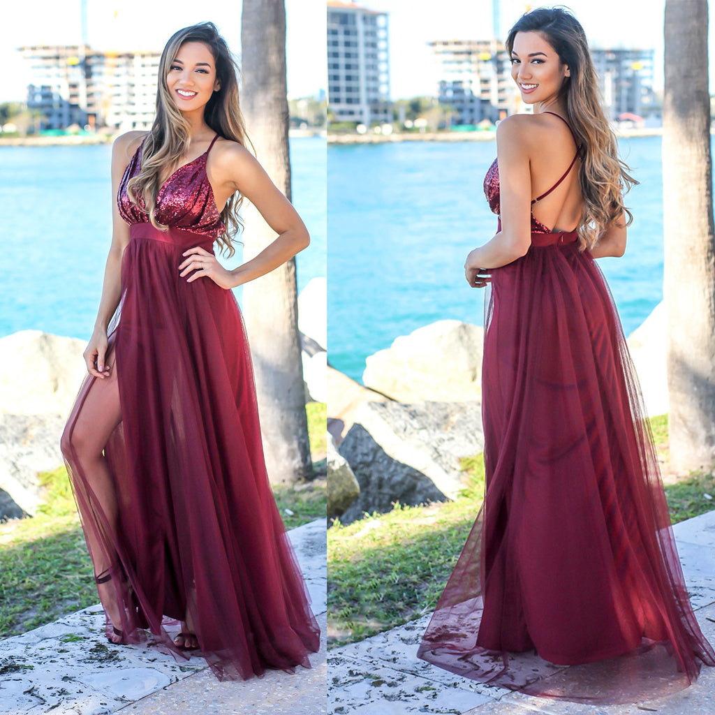 spaghetti strap sequin top