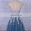 Charming Beaded Prom Dress, A-Line Tulle Prom Dress, Applique Prom Dress, KX353