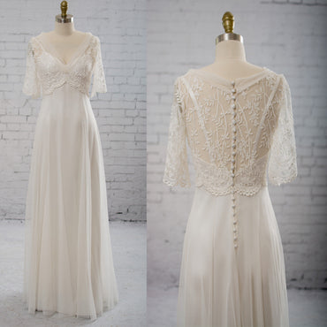 Scoop Neck Sleeveless Cute Appliques Custom Make Organza Wedding Party Dresses, WD0170