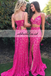 Two Pieces Prom Dress, Lace Prom Dress, Spaghetti Straps Prom Dress, Side Split Prom Dress, Sexy Prom Dress, KX37