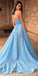 Sexy See Through Slit A-line Backless Applique Prom Dress, FC4002