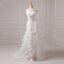 Organza Wedding Dress, Mermaid One-Shoulder Wedding Dress, Pleated Wedding Dress, LB0410
