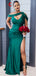 Charming Mismatched Mermaid Soft Satin Sexy Slit Bridesmaid Dress, FC4468