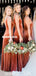 Simple Velvet Mermaid Sleeveless V-back Long Bridesmaid Dress, FC4541