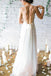 Long Wedding Dress, Chiffon Wedding Dress, A-Line Backless Wedding Dress, Deep V-Neck Wedding Dress, Beach Wedding Dress, LB0461
