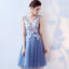 Simple A-Line Lace Homecoming Dress, Sleeveless Tulle V-Neck Homecoming Dress, KX473