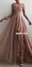 Charming One-Shoulder A-line Sexy Slit Sleeves Prom Dresses, FC4764