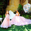 Pink Sweet Heart Wedding Dress, Tulle Applique Backless Wedding Dress, KX485