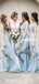 Honest A-line Chiffon 1/4 Sleeves Lace Long Bridesmaid Dress, FC4862
