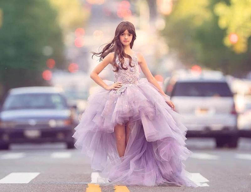 Hi-Low Lace Flower Girl Dress