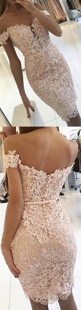 Lace Short Bridesmaid Dresses Off the Shoulder Beaded Sexy Appliques Wedding Party Gown,220050