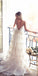 Long Wedding Dress, Lace Wedding Dress, Spaghetti Straps Bridal Dress, V-Back Wedding Dress, Sexy Wedding Dress, V-Neck Wedding Dress, Beach Wedding Dress, LB0504
