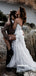 Sweetheart A-line Lace Backless Sexy Slit Wedding Dresses, FC5194