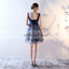 Cheap Sleeveless Homecoming Dress, Tulle Lace Knee-Length Homecoming Dress, KX520