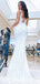 Long Mermaid Lace Sleeveless Cross-back Prom Dress , FC5284