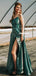 Simple Designed A-line Satin Backless Long Prom Dresses, FC5403