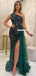 Luxury Mermaid Beaded Slit Sequin Sexy Prom Dresses, FC5434