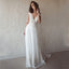 Charming A-Line V-Neck Applique Backless Tulle Wedding Dresses, KX566