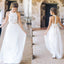 Tulle Wedding Dress, Halter Backless Wedding Dress, Lace White Wedding Dress, LB0583