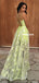 Honest A-line Lace Backless Tulle Floor-length Prom Dresses, FC5858